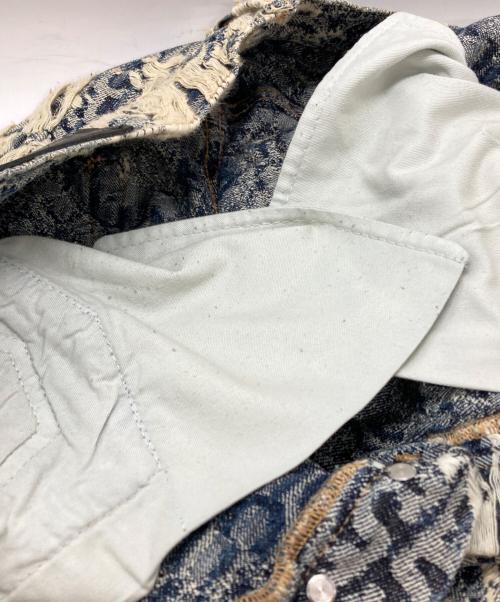 Acne studios（アクネ ストゥディオズ）ACNE STUDIOS (アクネ ストゥディオズ) 1981 U DENIM DISTRESSED MONGRAM インディゴ×ホワイト サイズ:Mの古着・服飾アイテム