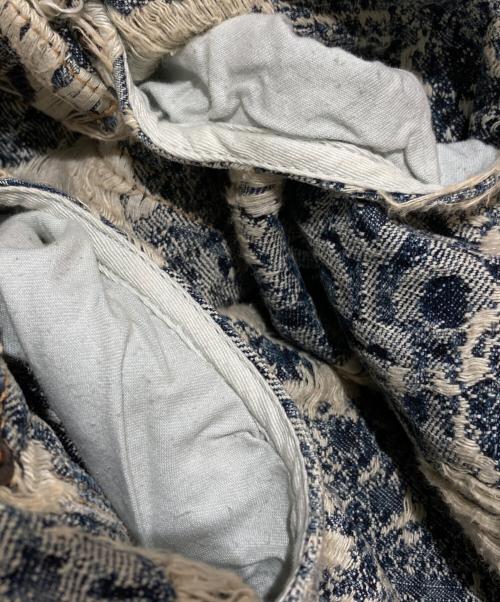 Acne studios（アクネ ストゥディオズ）ACNE STUDIOS (アクネ ストゥディオズ) 1981 U DENIM DISTRESSED MONGRAM インディゴ×ホワイト サイズ:Mの古着・服飾アイテム