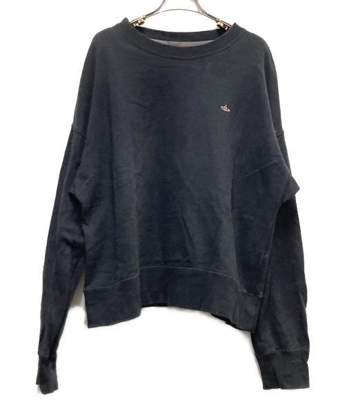 Vivienne Westwood（ヴィヴィアンウエストウッド）Vivienne Westwood (ヴィヴィアンウエストウッド) オーブロゴ刺繍スウェット ブラック サイズ:00の古着・服飾アイテム