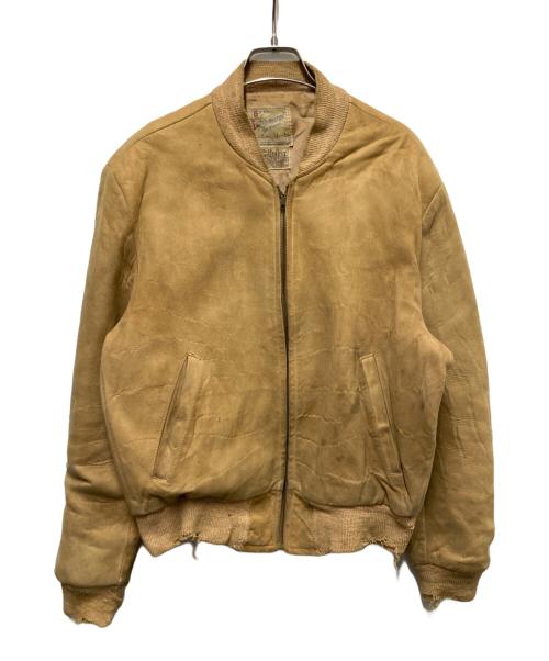 Admiral Sportswear（アドミラル スポーツウェア）Admiral Sportswear (アドミラル スポーツウェア) ヌバックレザーボンバージャケット ブラウン サイズ:‐の古着・服飾アイテム