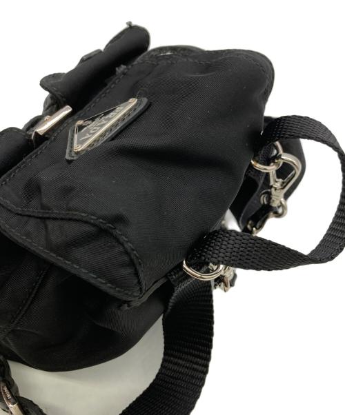 PRADA（プラダ）PRADA (プラダ) リュック型ミニチェーンショルダーポーチ ブラックの古着・服飾アイテム
