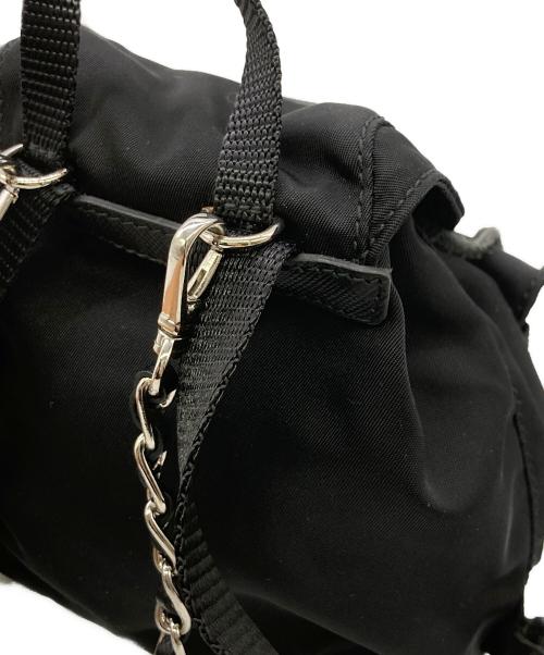 PRADA（プラダ）PRADA (プラダ) リュック型ミニチェーンショルダーポーチ ブラックの古着・服飾アイテム