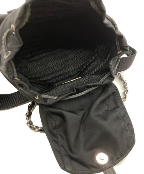 PRADA（プラダ）PRADA (プラダ) リュック型ミニチェーンショルダーポーチ ブラックの古着・服飾アイテム