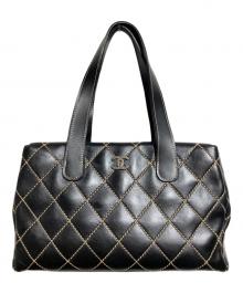 CHANEL（シャネル）の古着「ワイルドステッチハンドバッグ」｜ブラック