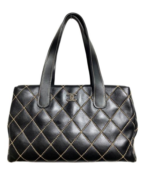 CHANEL（シャネル）CHANEL (シャネル) ワイルドステッチハンドバッグ ブラックの古着・服飾アイテム