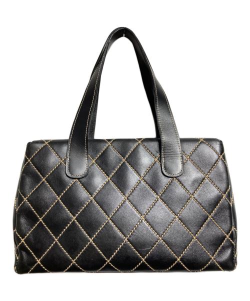 CHANEL（シャネル）CHANEL (シャネル) ワイルドステッチハンドバッグ ブラックの古着・服飾アイテム