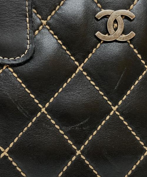 CHANEL（シャネル）CHANEL (シャネル) ワイルドステッチハンドバッグ ブラックの古着・服飾アイテム