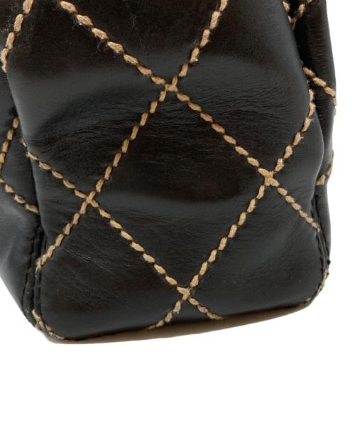 CHANEL（シャネル）CHANEL (シャネル) ワイルドステッチハンドバッグ ブラックの古着・服飾アイテム