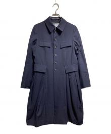 COMME des GARCONS COMME des GARCONS（コムデギャルソン コムデギャルソン）の古着「ステンカラーコート/Balmacaan coat」｜ネイビー