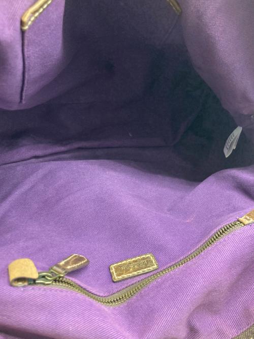 PAUL SMITH（ポールスミス）Paul Smith (ポールスミス) 車転写プリントショルダーバッグ ブルー×ブラウンの古着・服飾アイテム