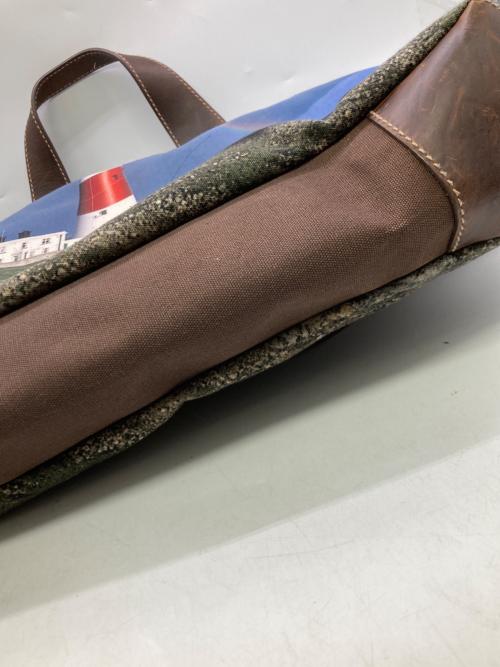 PAUL SMITH（ポールスミス）Paul Smith (ポールスミス) 車転写プリントショルダーバッグ ブルー×ブラウンの古着・服飾アイテム