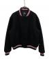 stussy（ステューシー）の古着「S Talk Melton Varsity Jacket」｜ブラック×ピンク