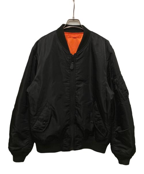 AVIREX（アヴィレックス）AVIREX (アヴィレックス) COMMERCIAL LOGO MA-1ジャケット ブラック サイズ:XLの古着・服飾アイテム