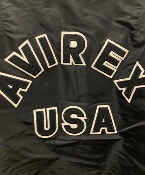 AVIREX（アヴィレックス）AVIREX (アヴィレックス) COMMERCIAL LOGO MA-1ジャケット ブラック サイズ:XLの古着・服飾アイテム