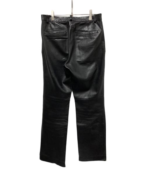 GAULTIER HOMME objet（ゴルチエオムオブジェ）GAULTIER HOMME objet (ゴルチエオムオブジェ) ハンドステッチレザーパンツ ブラック サイズ:73の古着・服飾アイテム