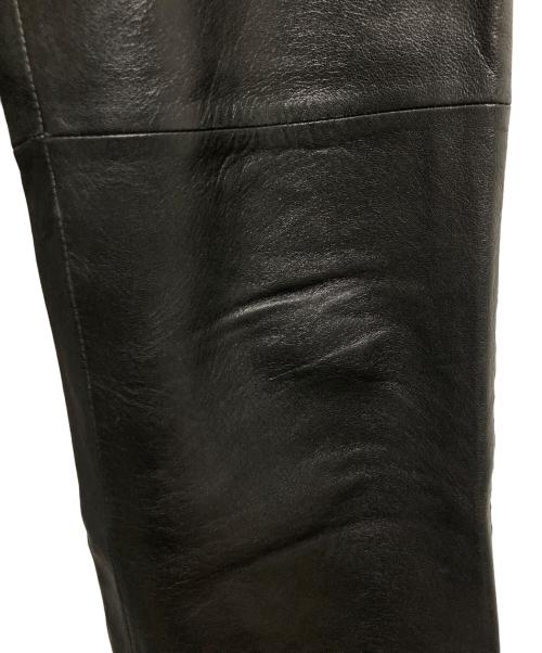 GAULTIER HOMME objet（ゴルチエオムオブジェ）GAULTIER HOMME objet (ゴルチエオムオブジェ) ハンドステッチレザーパンツ ブラック サイズ:73の古着・服飾アイテム