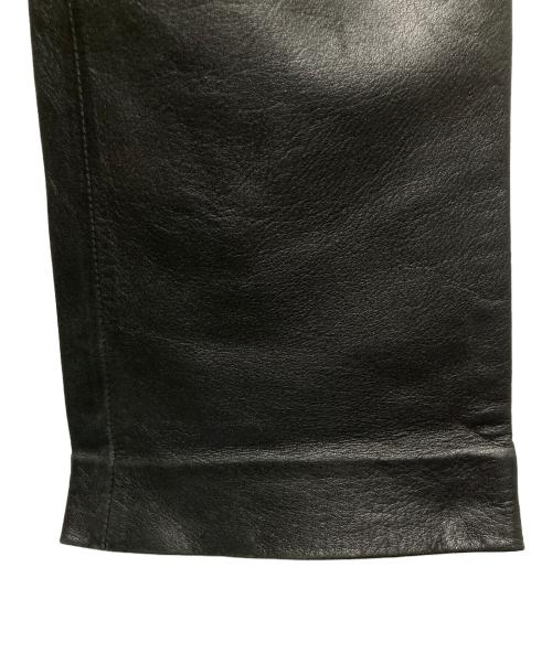 GAULTIER HOMME objet（ゴルチエオムオブジェ）GAULTIER HOMME objet (ゴルチエオムオブジェ) ハンドステッチレザーパンツ ブラック サイズ:73の古着・服飾アイテム