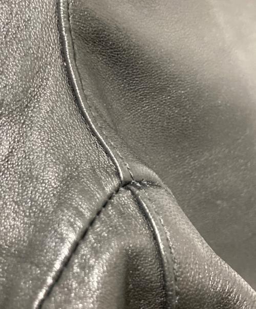GAULTIER HOMME objet（ゴルチエオムオブジェ）GAULTIER HOMME objet (ゴルチエオムオブジェ) ハンドステッチレザーパンツ ブラック サイズ:73の古着・服飾アイテム
