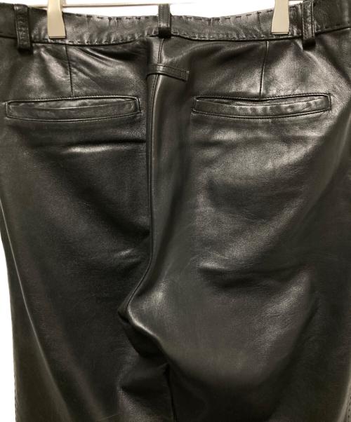 GAULTIER HOMME objet（ゴルチエオムオブジェ）GAULTIER HOMME objet (ゴルチエオムオブジェ) ハンドステッチレザーパンツ ブラック サイズ:73の古着・服飾アイテム