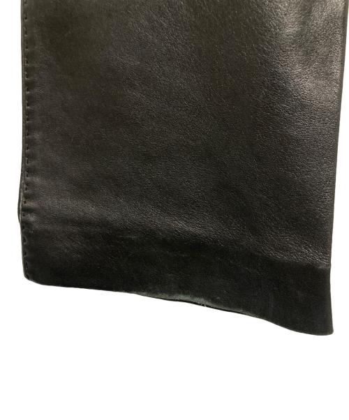 GAULTIER HOMME objet（ゴルチエオムオブジェ）GAULTIER HOMME objet (ゴルチエオムオブジェ) ハンドステッチレザーパンツ ブラック サイズ:73の古着・服飾アイテム