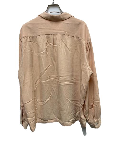 Pilgrim（ピルグリム）PILGRIM (ピルグリム) 40-50s レーヨンギャバオープンカラーシャツ オレンジ サイズ:SIZE ML(16 161/2)の古着・服飾アイテム
