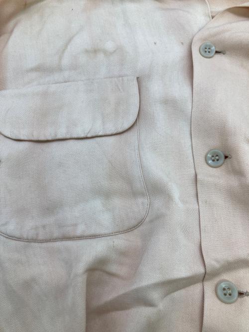 Pilgrim（ピルグリム）PILGRIM (ピルグリム) 40-50s レーヨンギャバオープンカラーシャツ オレンジ サイズ:SIZE ML(16 161/2)の古着・服飾アイテム