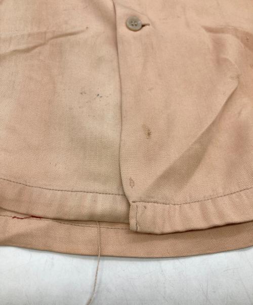 Pilgrim（ピルグリム）PILGRIM (ピルグリム) 40-50s レーヨンギャバオープンカラーシャツ オレンジ サイズ:SIZE ML(16 161/2)の古着・服飾アイテム