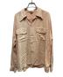 PILGRIM（ピルグリム）の古着「40-50s レーヨンギャバオープンカラーシャツ」｜オレンジ