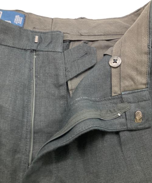 POLO RALPH LAUREN（ポロ・ラルフローレン）POLO RALPH LAUREN (ポロ・ラルフローレン) 90s リネンワイドタックパンツ ブラック サイズ:38の古着・服飾アイテム