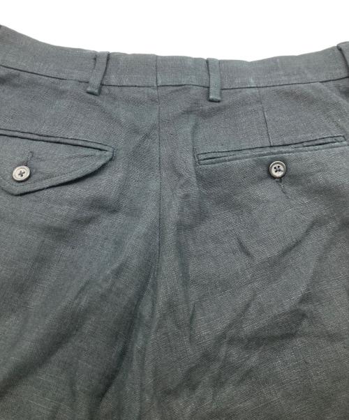 POLO RALPH LAUREN（ポロ・ラルフローレン）POLO RALPH LAUREN (ポロ・ラルフローレン) 90s リネンワイドタックパンツ ブラック サイズ:38の古着・服飾アイテム