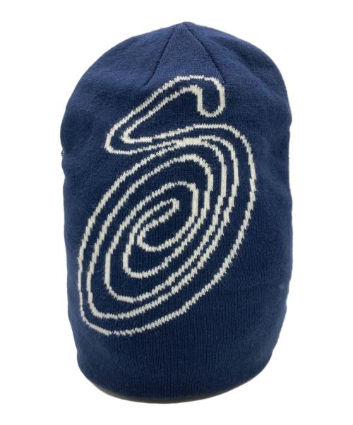 stussy（ステューシー）stussy (ステューシー) Swirl S Cuff ニットキャップ ネイビーの古着・服飾アイテム