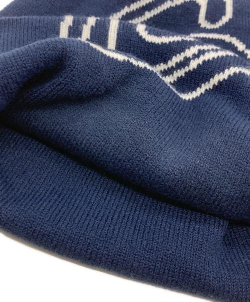 stussy（ステューシー）stussy (ステューシー) Swirl S Cuff ニットキャップ ネイビーの古着・服飾アイテム