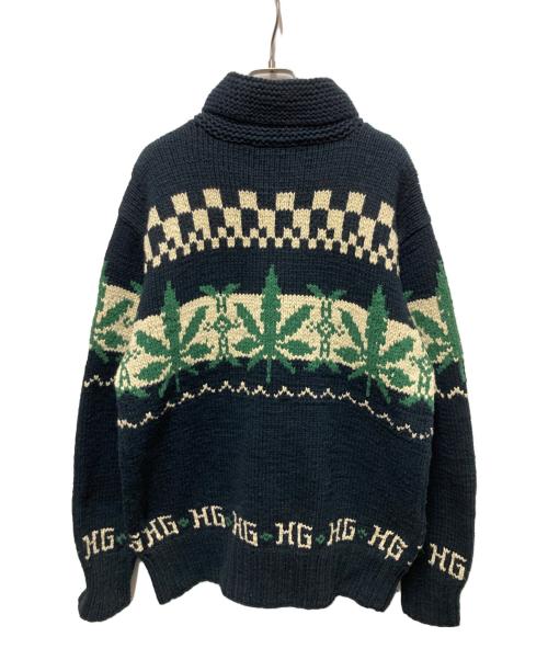 Hysteric Glamour（ヒステリックグラマー）Hysteric Glamour (ヒステリックグラマー) カウチンニットカーディガン ネイビー サイズ:Lの古着・服飾アイテム