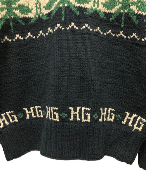 Hysteric Glamour（ヒステリックグラマー）Hysteric Glamour (ヒステリックグラマー) カウチンニットカーディガン ネイビー サイズ:Lの古着・服飾アイテム