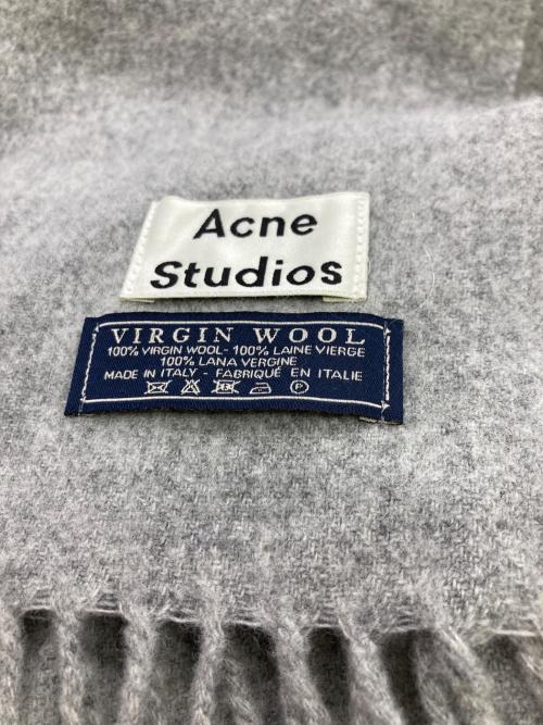 Acne studios（アクネ ストゥディオズ）ACNE STUDIOS (アクネ ストゥディオズ) フリンジ大判マフラー グレー サイズ:-の古着・服飾アイテム