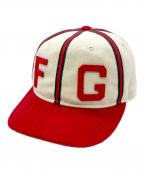 New Era×Fear Of Godニューエラ×フィア・オブ・ゴッド）の古着「ベースボールキャップ」｜ベージュ×レッド