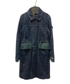 DIESELディーゼル）の古着「デニムドッキングコート」｜インディゴ×グリーン