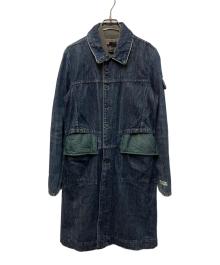 DIESEL（ディーゼル）の古着「デニムドッキングコート」｜インディゴ×グリーン