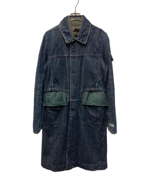 DIESEL（ディーゼル）DIESEL (ディーゼル) デニムドッキングコート インディゴ×グリーン サイズ:Mの古着・服飾アイテム