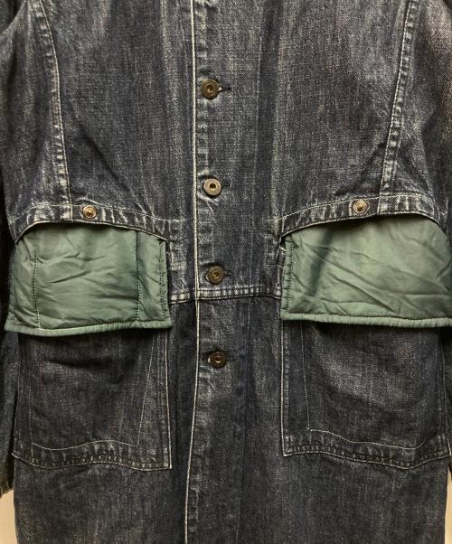 DIESEL（ディーゼル）DIESEL (ディーゼル) デニムドッキングコート インディゴ×グリーン サイズ:Mの古着・服飾アイテム