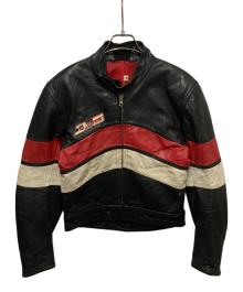 DAINESE（ダイネーゼ）の古着「80s シングルライダースジャケット」｜ブラック