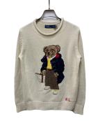 POLO RALPH LAURENポロ・ラルフローレン）の古着「ポロベアロールネックニット」｜ベージュ