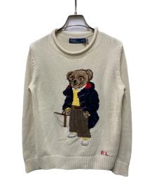 POLO RALPH LAUREN（ポロ・ラルフローレン）の古着「ポロベアロールネックニット」｜ベージュ