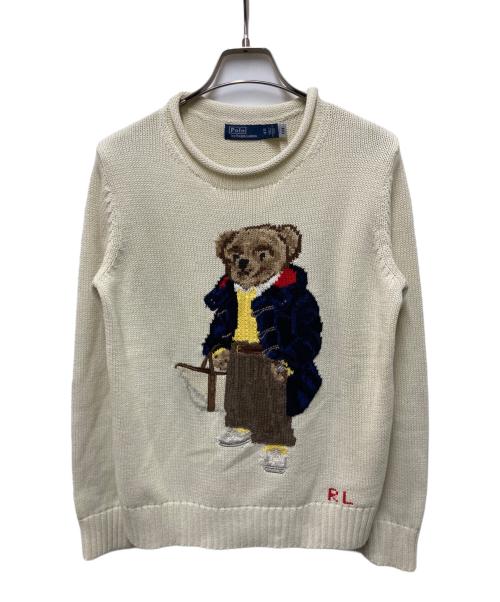 POLO RALPH LAUREN（ポロ・ラルフローレン）POLO RALPH LAUREN (ポロ・ラルフローレン) ポロベアロールネックニット ベージュ サイズ:XSの古着・服飾アイテム