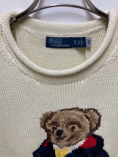 POLO RALPH LAUREN（ポロ・ラルフローレン）POLO RALPH LAUREN (ポロ・ラルフローレン) ポロベアロールネックニット ベージュ サイズ:XSの古着・服飾アイテム