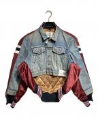 Maison MIHARA YASUHIROメゾン ミハラ ヤスヒロ）の古着「Front Back Combined Denim Jacket/ 前後切り替えデニムジャケット」｜レッド×インディゴ