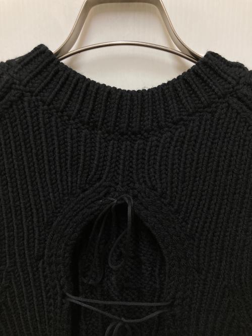 CECILIE BAHNSEN（セシリーバンセン）Cecilie Bahnsen (セシリーバンセン) ケーブルレースアップニットベスト ブラック サイズ:Fの古着・服飾アイテム