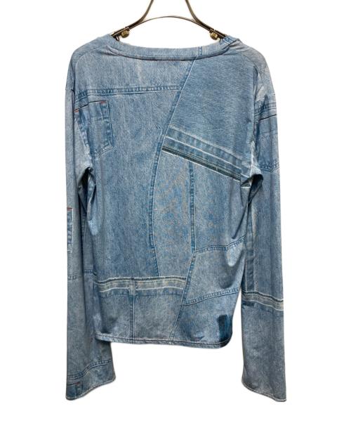 Acne studios（アクネ ストゥディオズ）Acne studios (アクネ ストゥディオズ) デニム転写プリントカットソー インディゴ サイズ:Mの古着・服飾アイテム