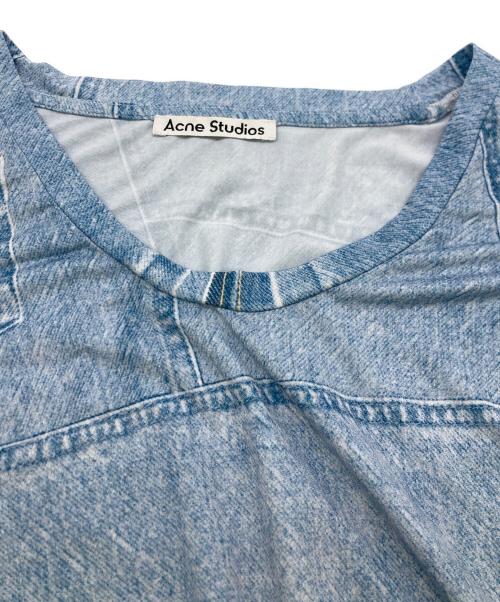 Acne studios（アクネ ストゥディオズ）Acne studios (アクネ ストゥディオズ) デニム転写プリントカットソー インディゴ サイズ:Mの古着・服飾アイテム