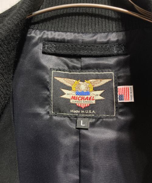 Michael Classic Apparel（マイケルクラシックアパレル）Michael Classic Apparel (マイケルクラシックアパレル) レザーデッキジャケット ブラック サイズ:Lの古着・服飾アイテム